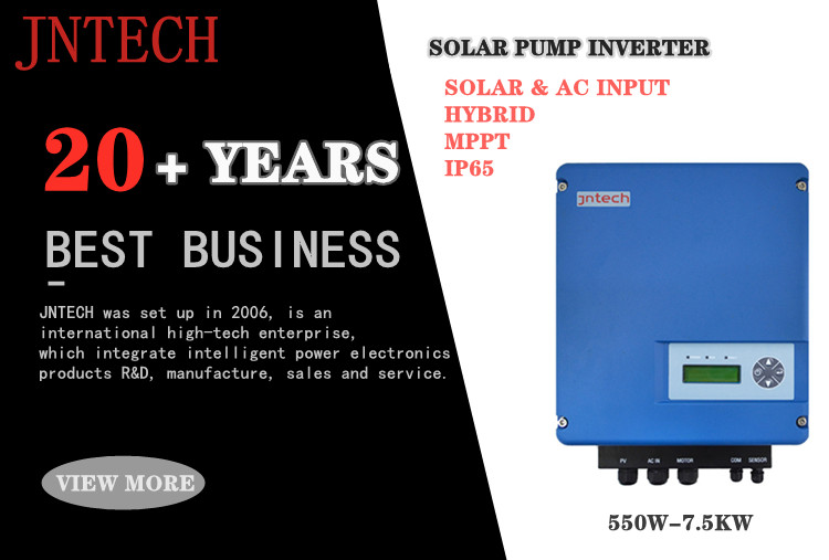  Jntech Solarwasserpumpe Inverter Drei Phase (0,55-7,5 kW) Hybrid für Pumpensystem